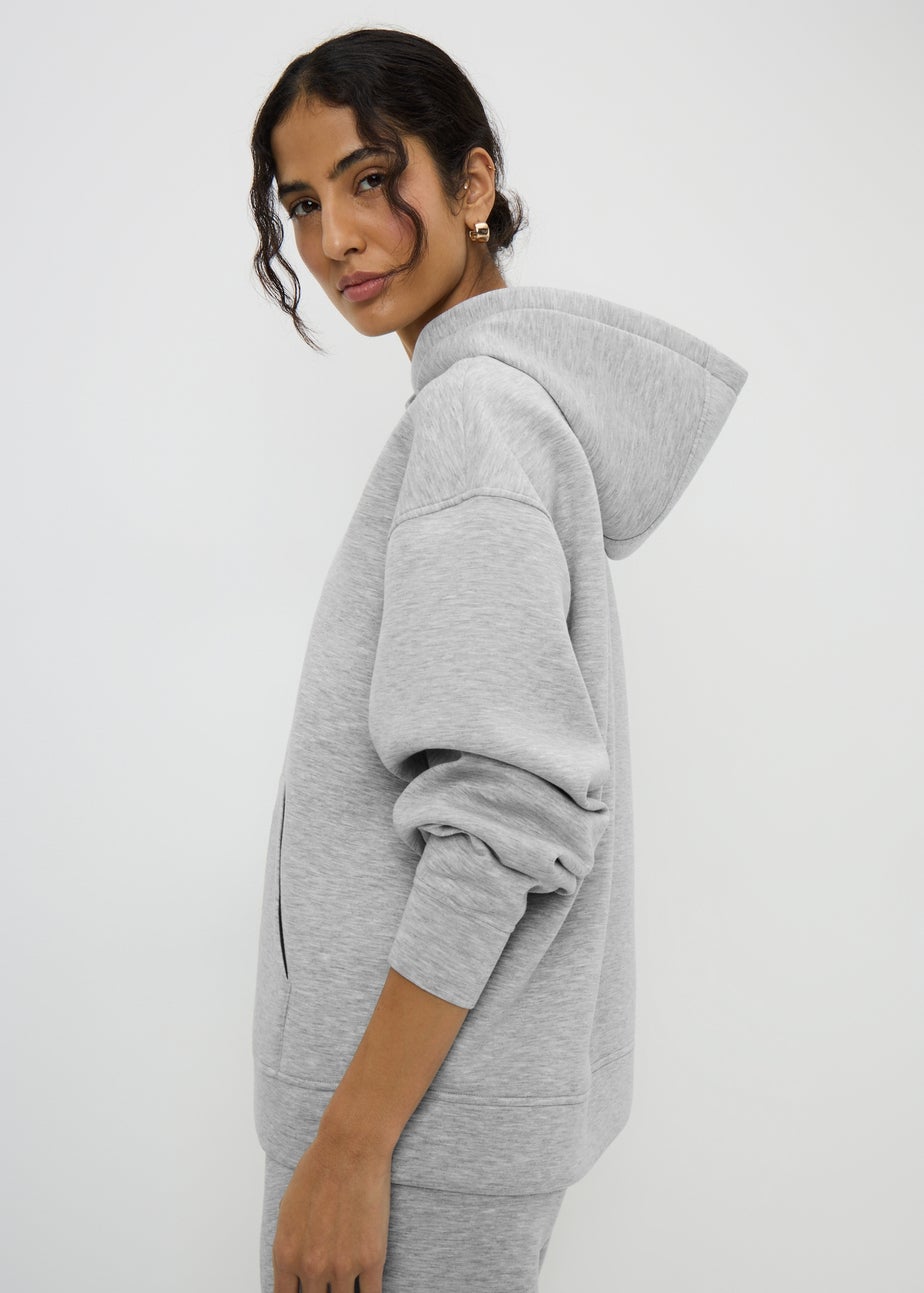 Grey Marl Scuba Hoodie