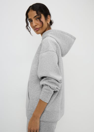 Grey Marl Scuba Hoodie