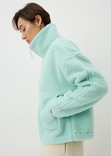 Green Taped Borg Jacket