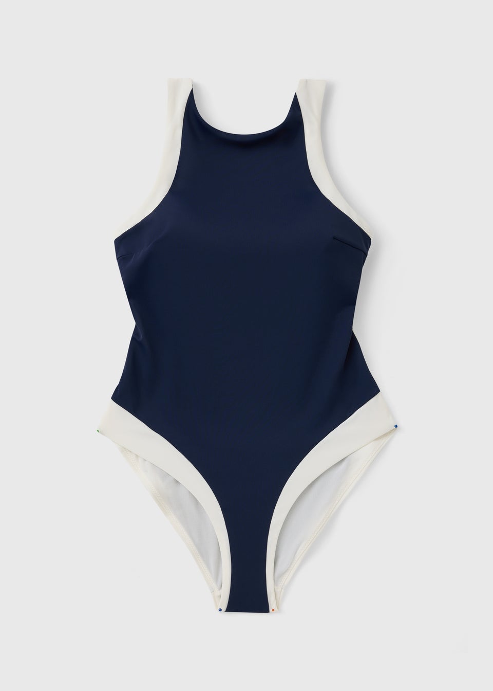 Navy Colour Block Swimsuit