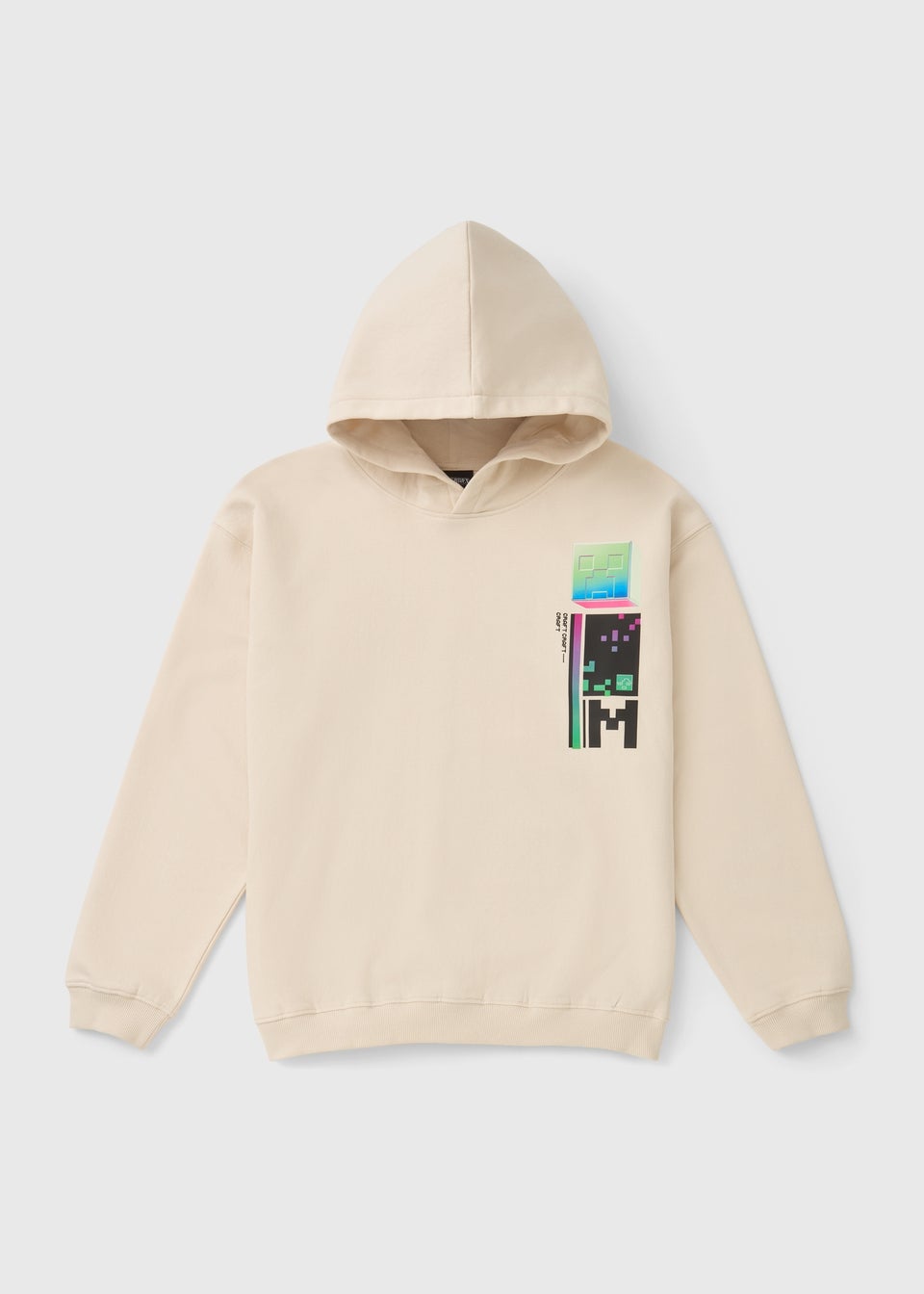 Minecraft Boys Cream Gloss Hoodie (5-13yrs)