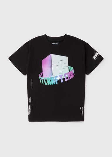 Minecraft Boys Black Graphic T-Shirt (5-13yrs)