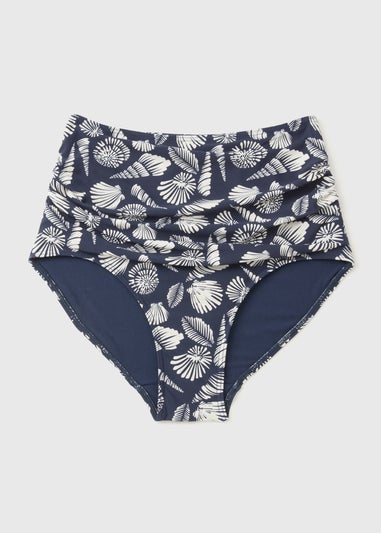 Navy Shell Shapewear Full Bikini Bottoms