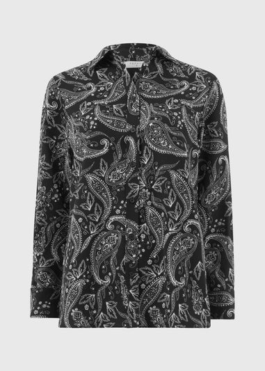 Black Paisley Co Ord Shirt