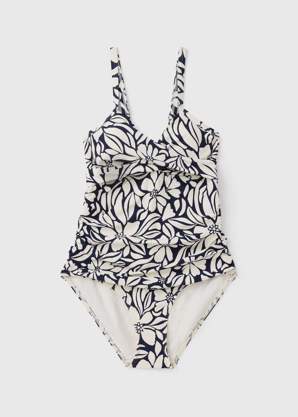 Navy Floral Stamp Swimsuit