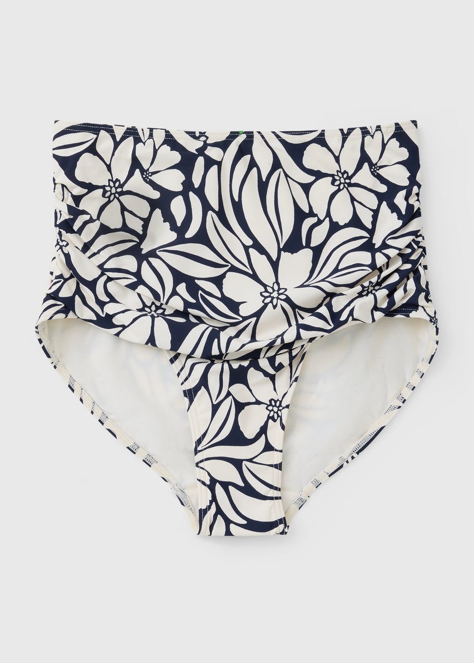 Navy Print Shapewear Bikini Bottoms