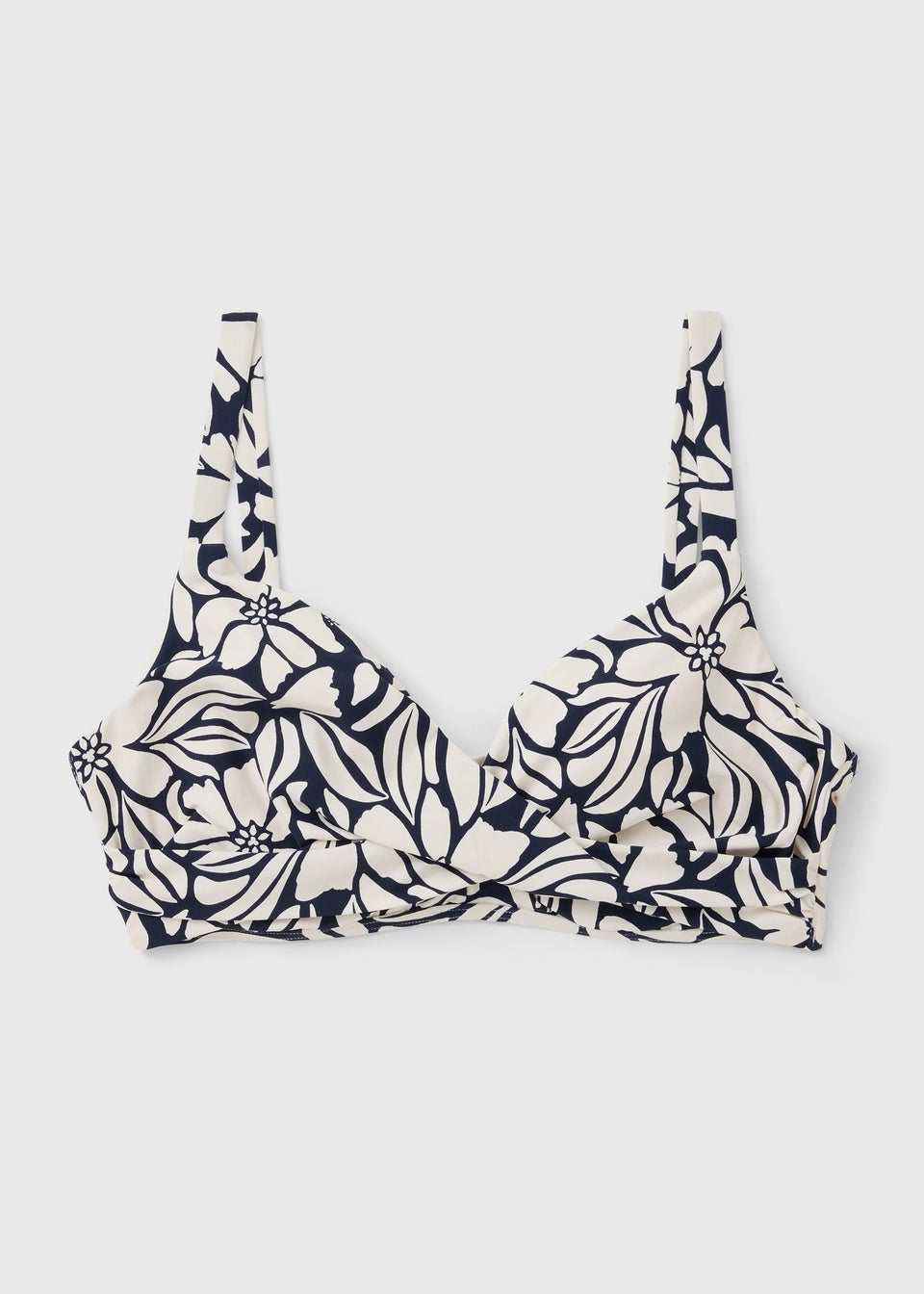 DD+ Navy Tropical Floral Shapewear Bikini Top