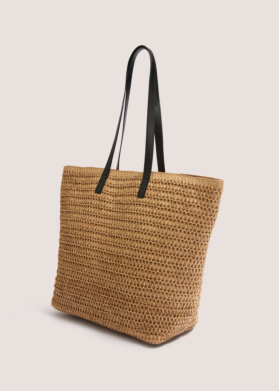 Natural Straw Shopper Beach Bag
