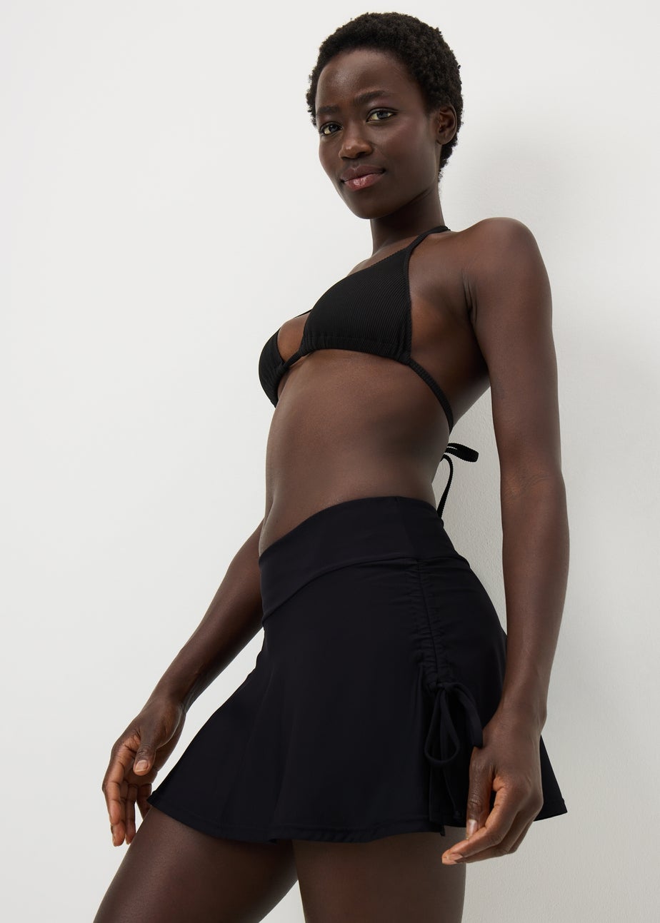 Black Shapewear Skirted Bikini Bottoms