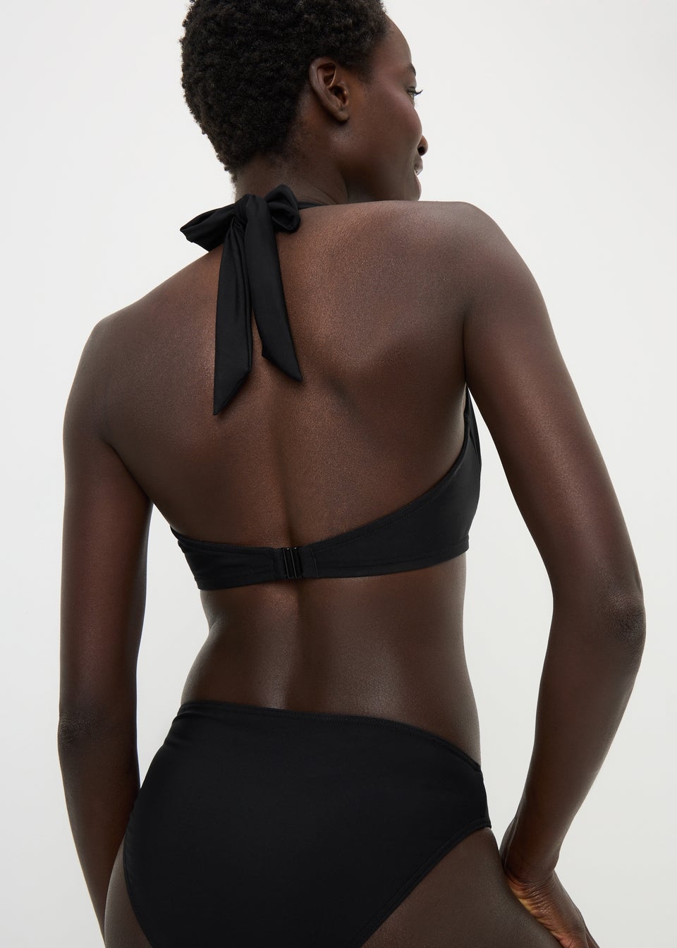 Black Shapewear Cupped Bikini Top