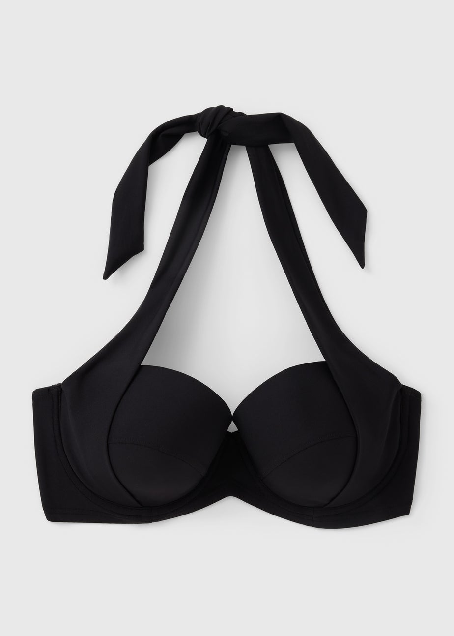 Black Shapewear Cupped Bikini Top