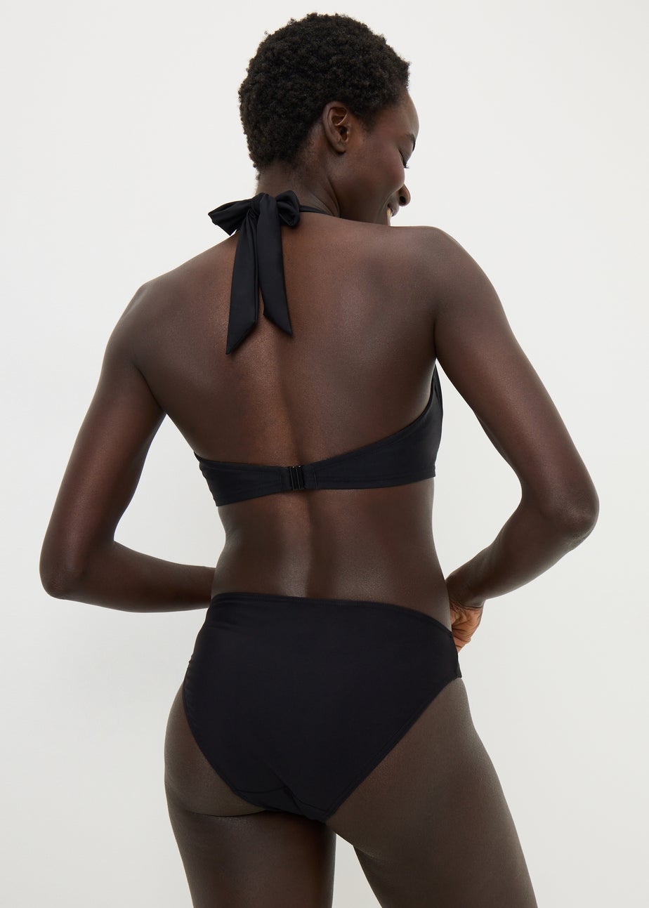 Black Shapewear High Leg Bikini Bottoms