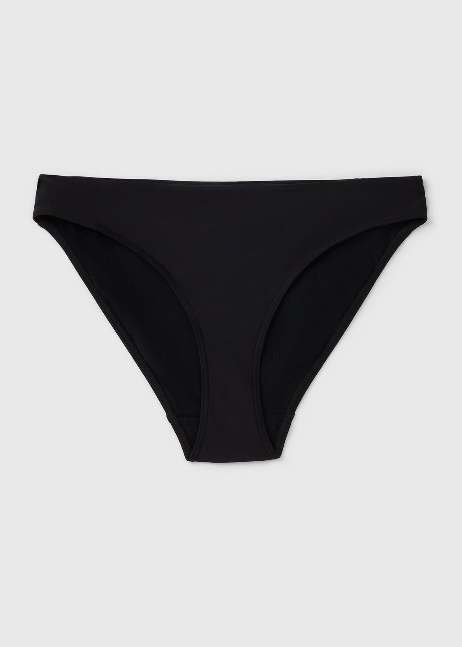 Black Shapewear High Leg Bikini Bottoms