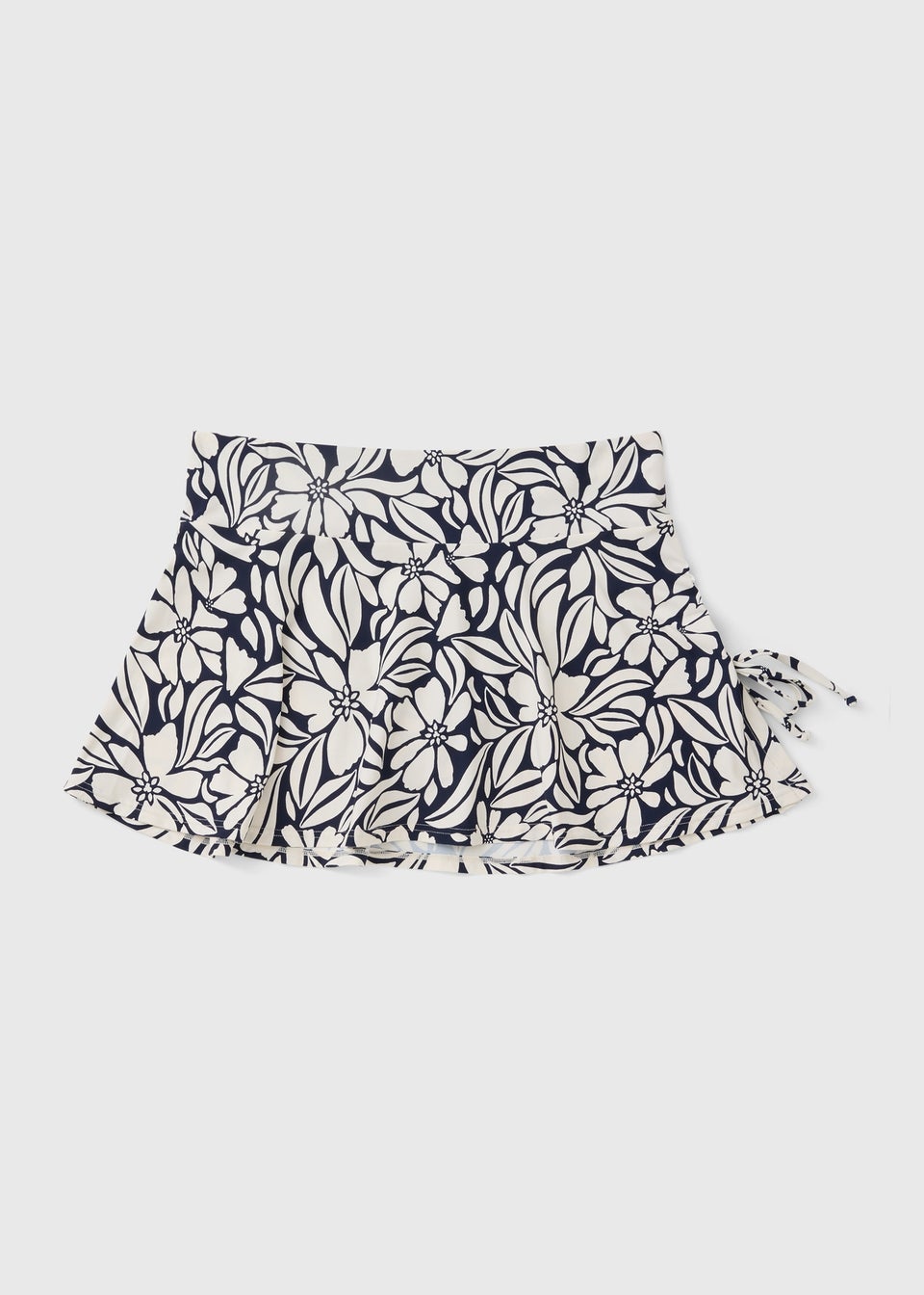 Navy Print Shapewear Skirt Bikini Bottoms