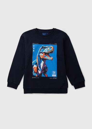 Boys Navy Coloured Dino Sweatshirt (7-15yrs)