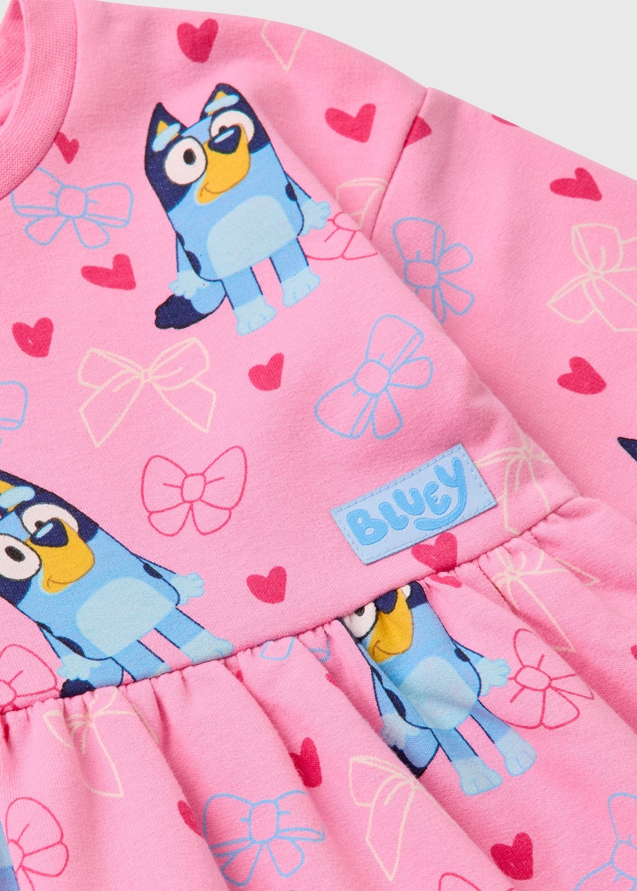 Bluey Girls Pink Sweater Dress (1-7yrs)
