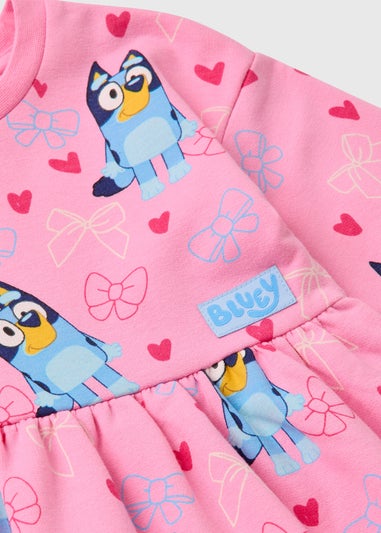 Bluey Girls Pink Sweater Dress (1-7yrs)