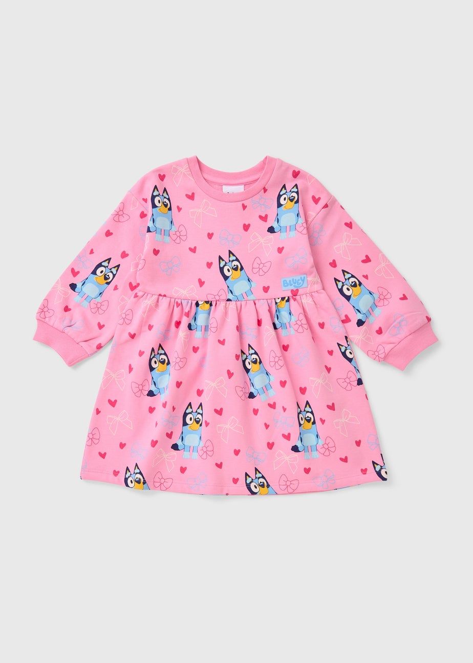 Bluey Girls Pink Sweater Dress (1-7yrs)