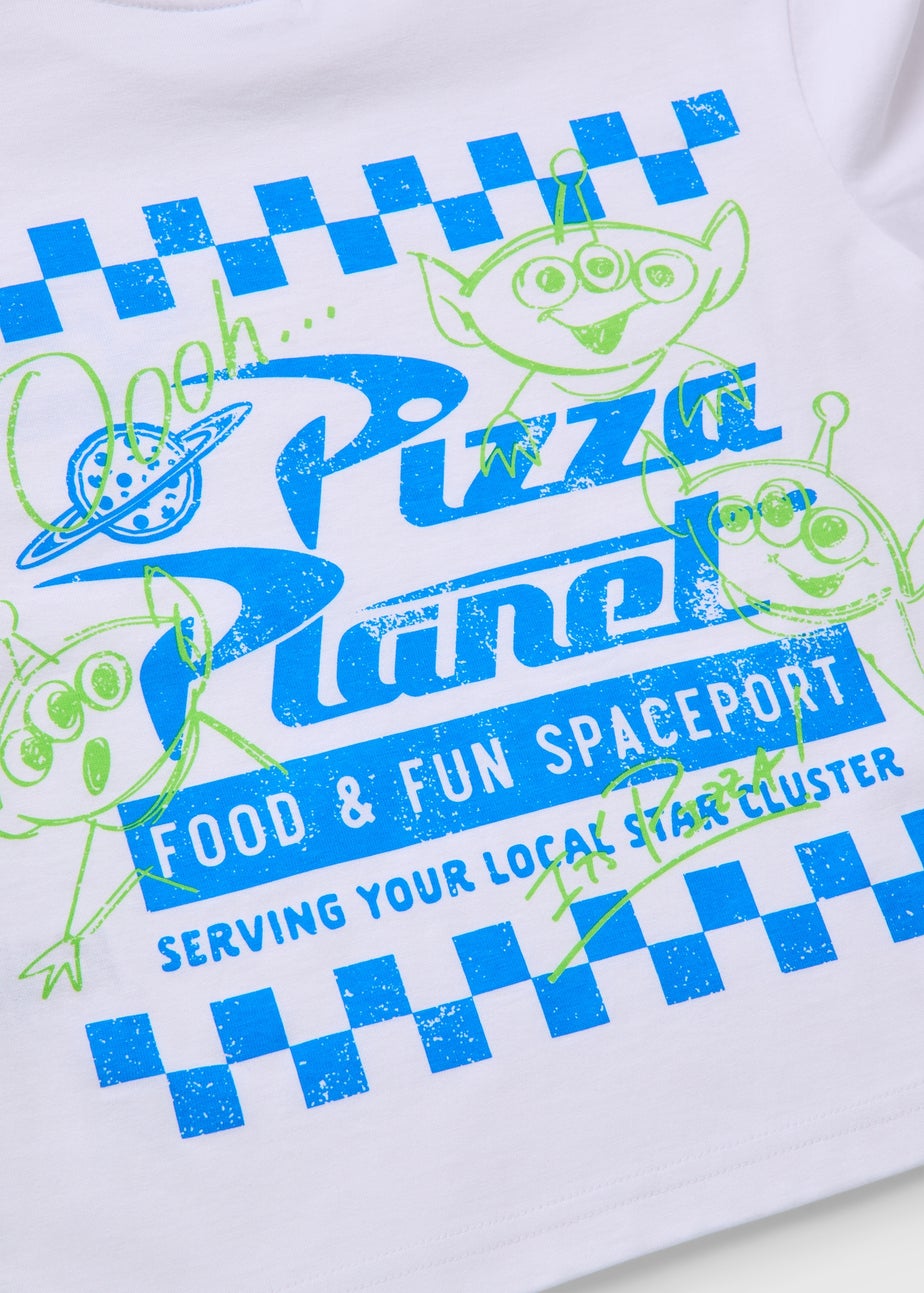 Boys White Pizza Planet T-Shirt (1-7yrs)