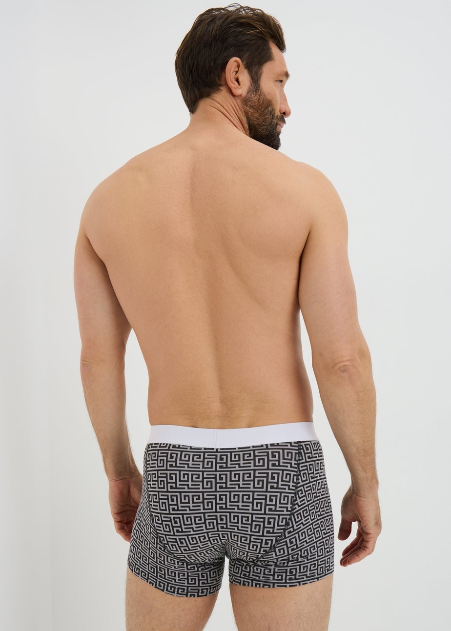 5 Pack Metallic Grey Keyhole Boxers