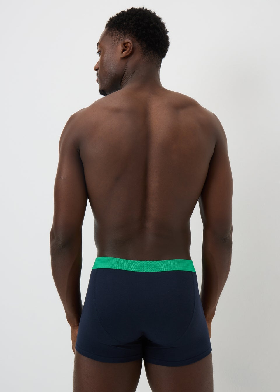 5 Pack Navy Neon Waistband Keyhole Boxers