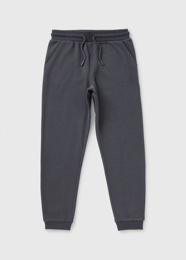 Boys Charcoal Plain Jogging Bottoms (7-15yrs)