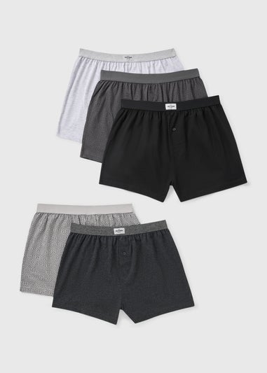 5 Pack Lossefit Mono Geometric Boxers