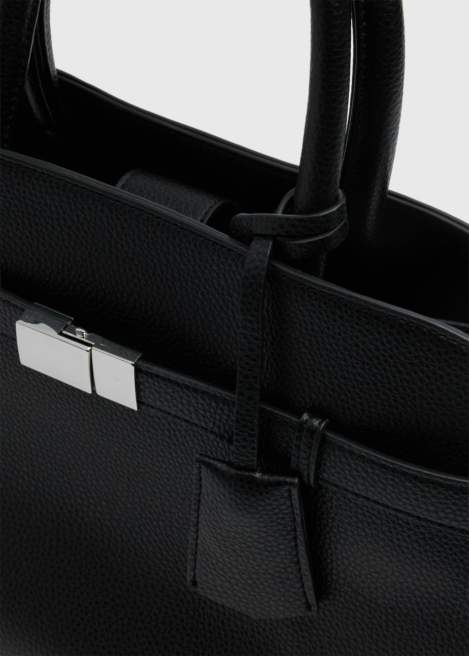 Black Top Handle Bag