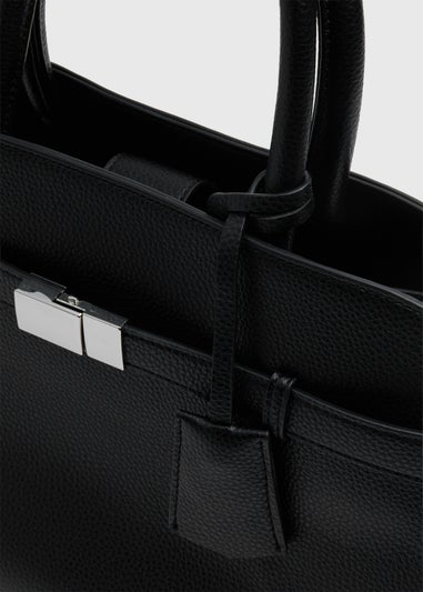 Black Top Handle Bag