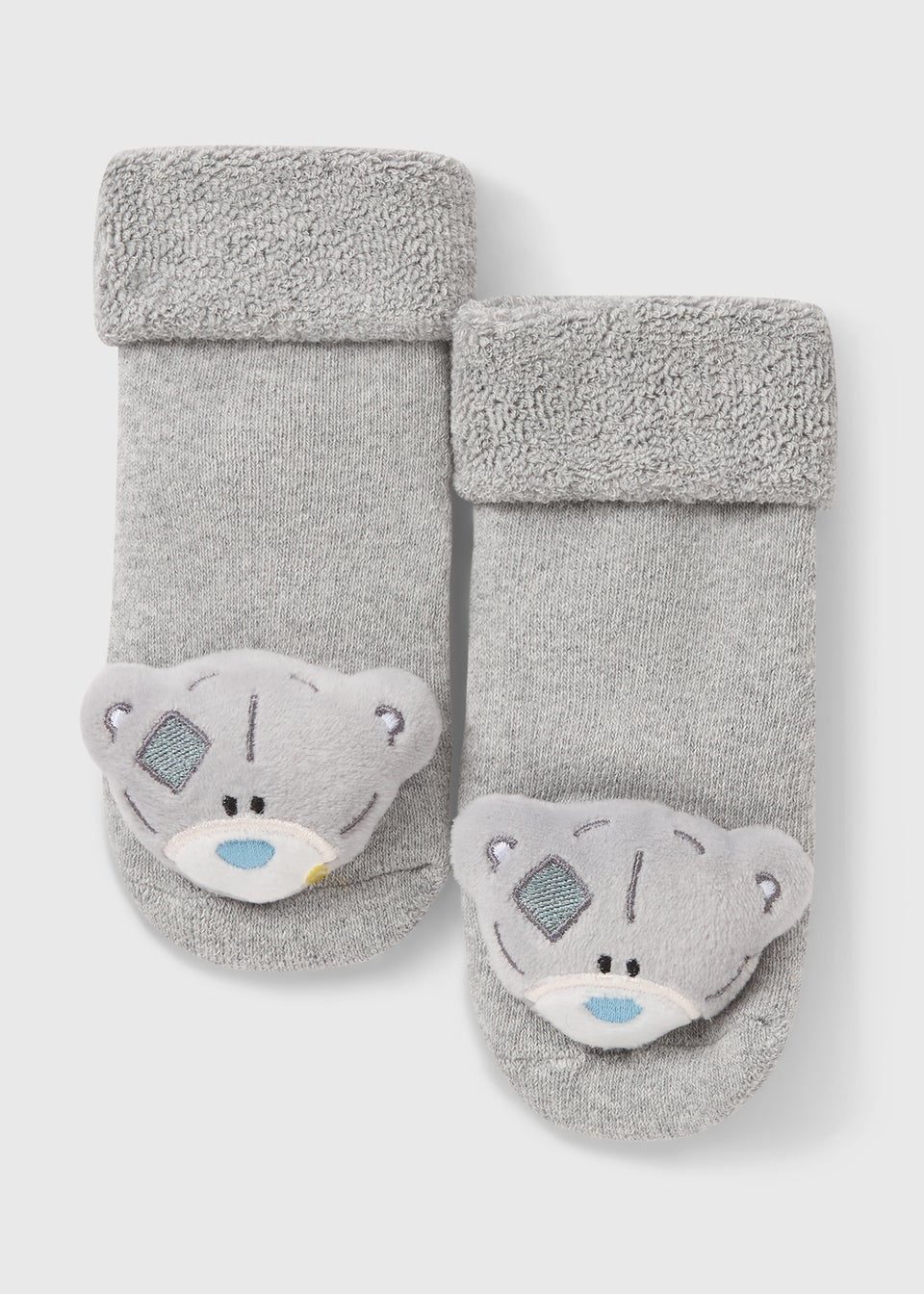 Tatty Teddy Baby Grey Rattle Socks (Newborn-12mths)
