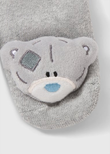 Tatty Teddy Baby Grey Rattle Socks (Newborn-12mths)