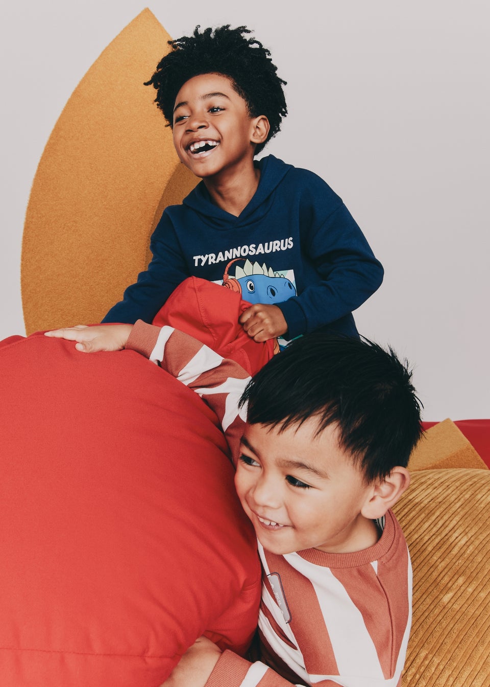 Boys Navy Tyrannosaurus Hoodie (1-7yrs)