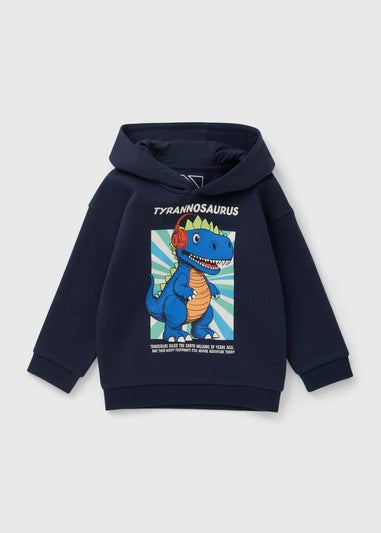 Boys Navy Tyrannosaurus Hoodie (1-7yrs)