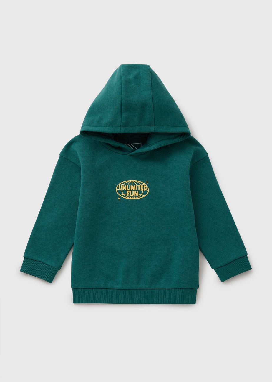 Boys Green Unlimited Fun Hoodie (1-7yrs)