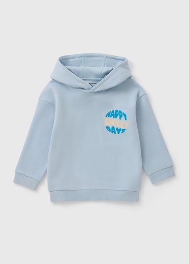 Boys Blue Happy Smiley Days Hoodie (1-7yrs)