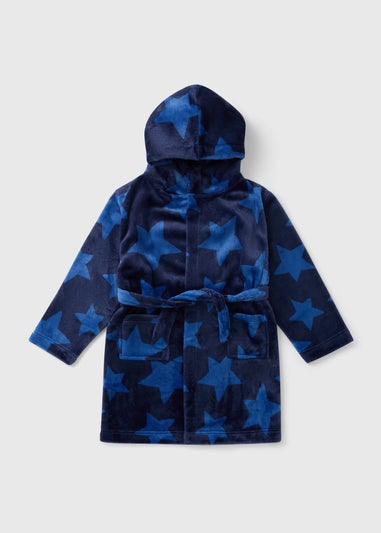 Boys Navy Star Dressing Gown (1-13yrs)