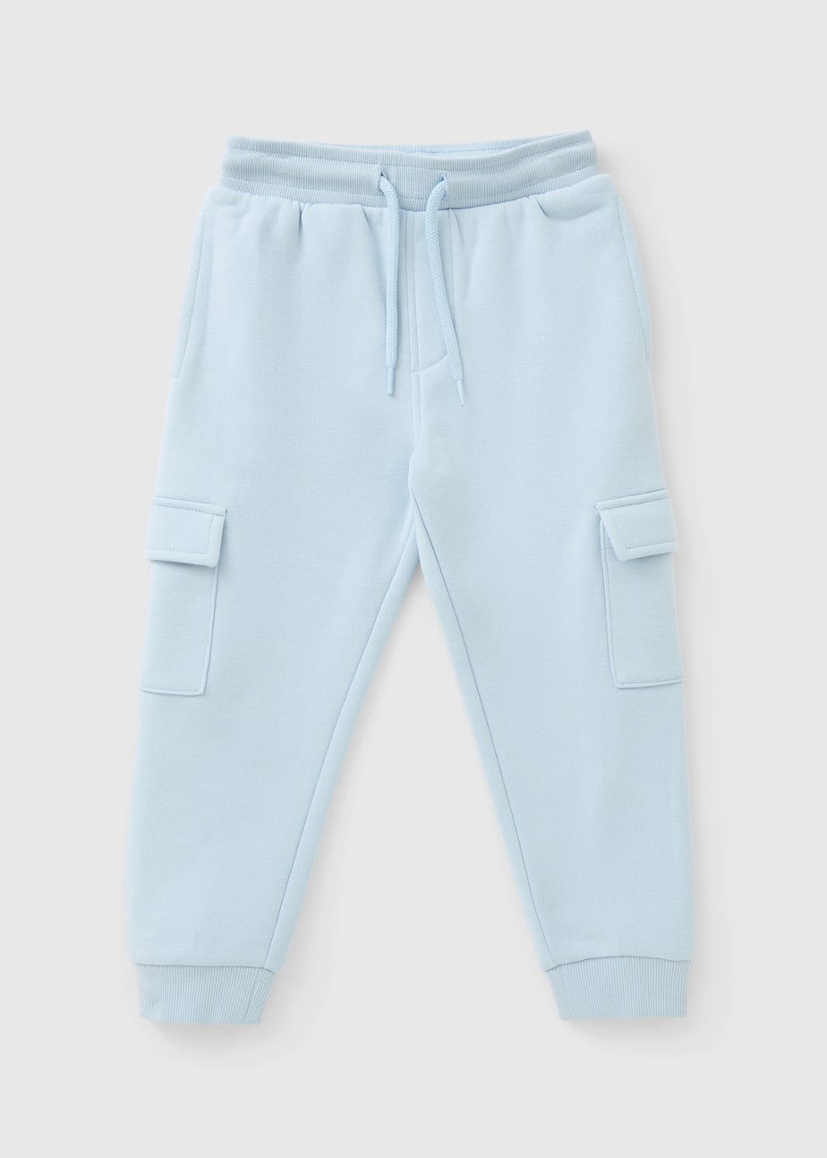 Boys Light Blue Cargo Jogging Bottoms (1-7yrs)