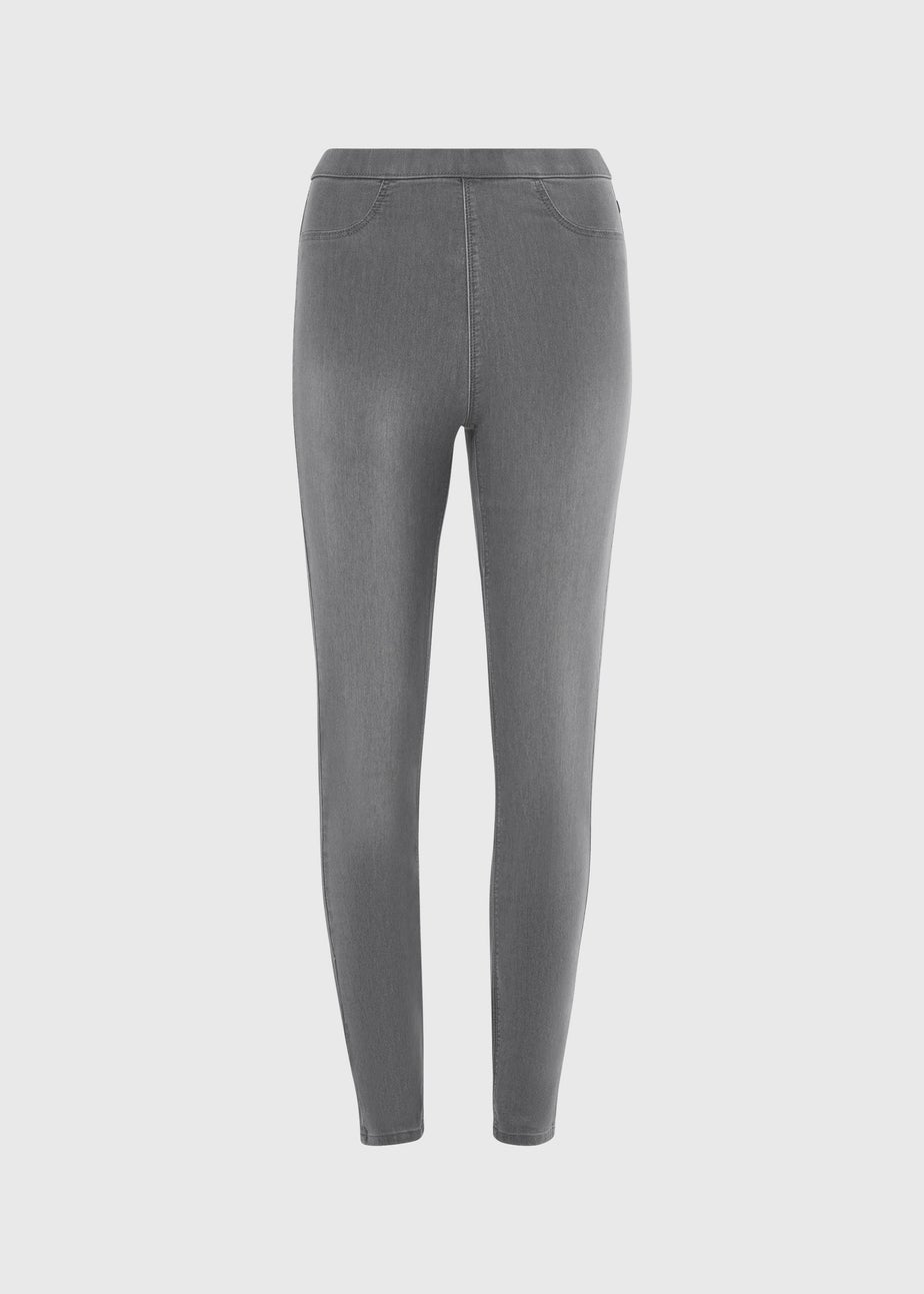 Rose Grey Pull On Jeggings