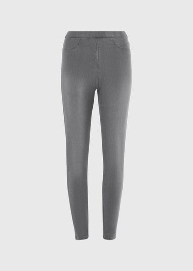 Rose Grey Pull On Jeggings