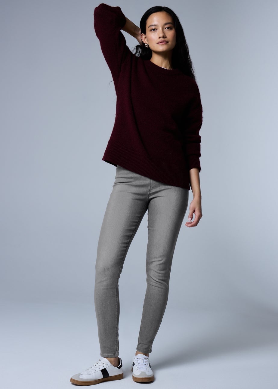 Rose Grey Pull On Jeggings