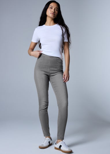 Rose Grey Pull On Jeggings
