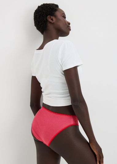 5 Pack Red Valentine's High Leg Knickers