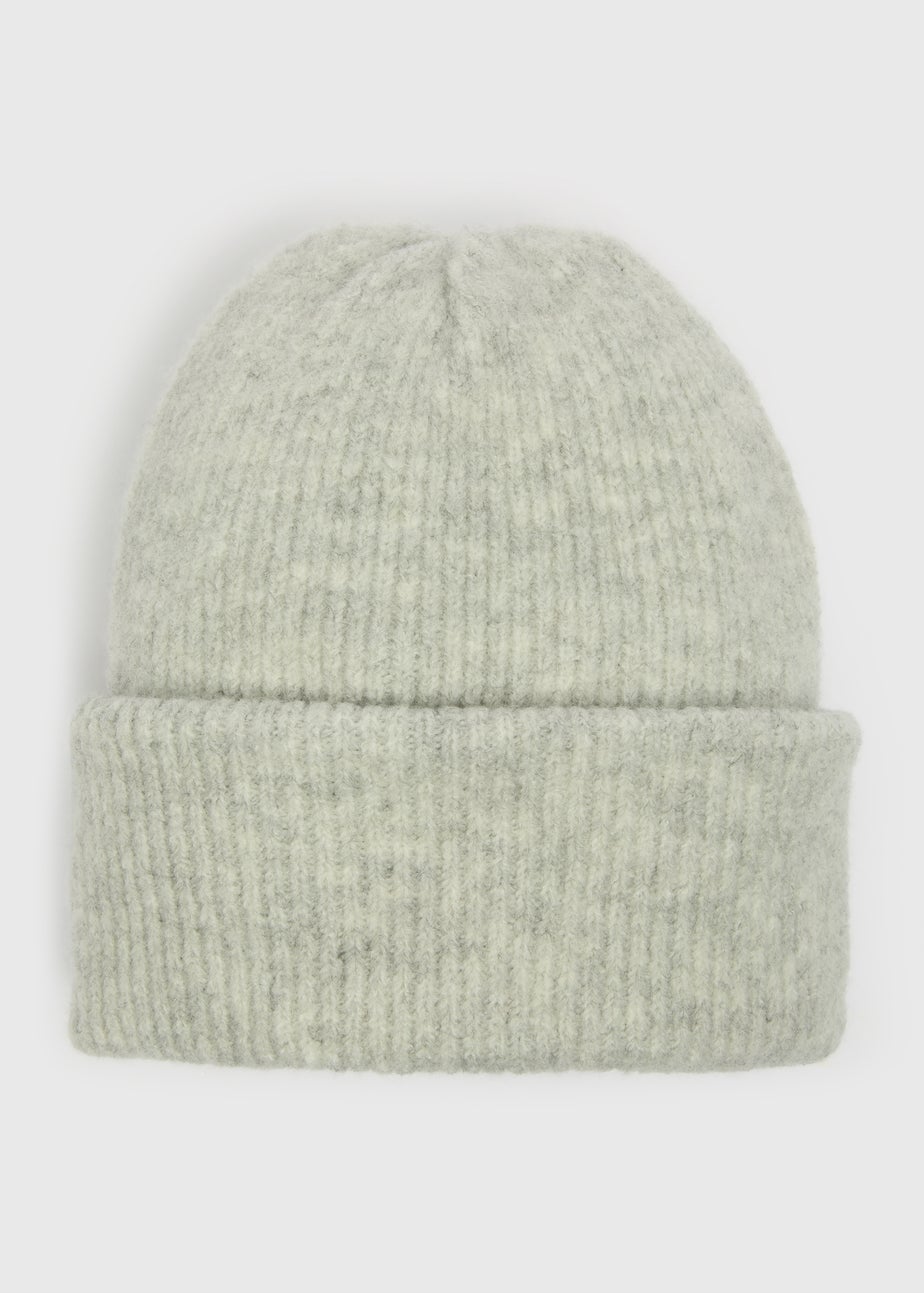 Grey Ribbed Beanie