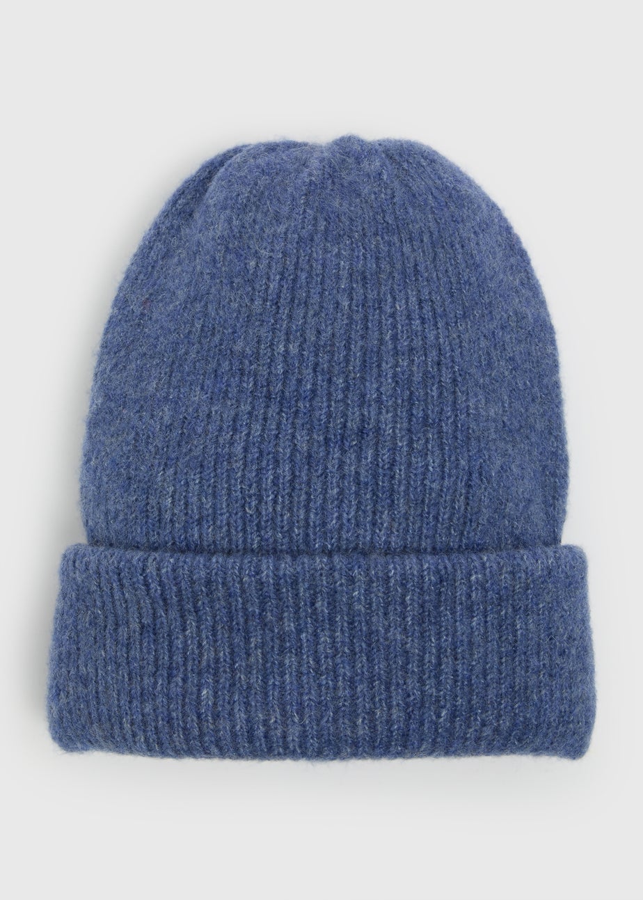 Blue Ribbed Beanies