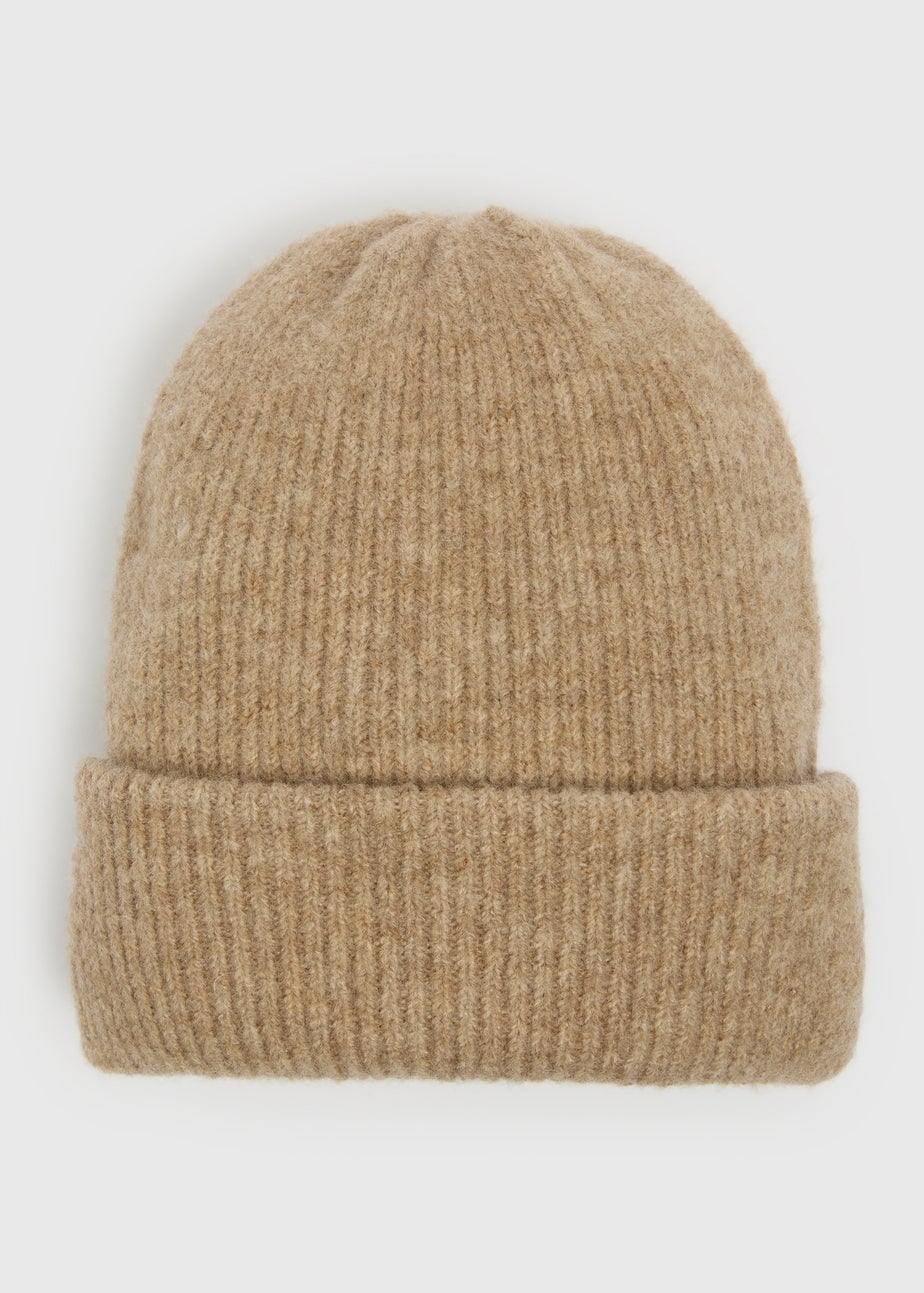 Oatmeal Ribbed Beanie