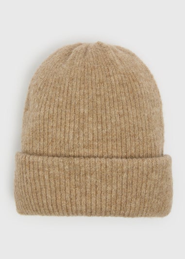 Oatmeal Ribbed Beanie
