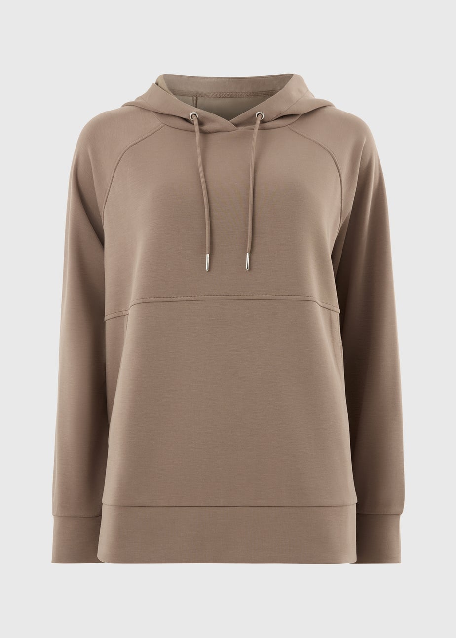 Souluxe Mink Sand Wash Longline Hoodie