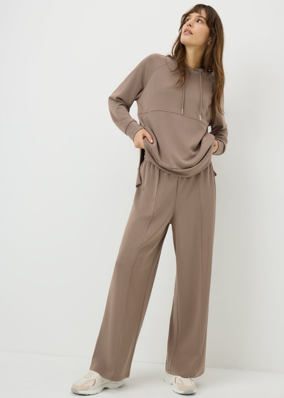 Souluxe Mink Sand Wash Longline Hoodie