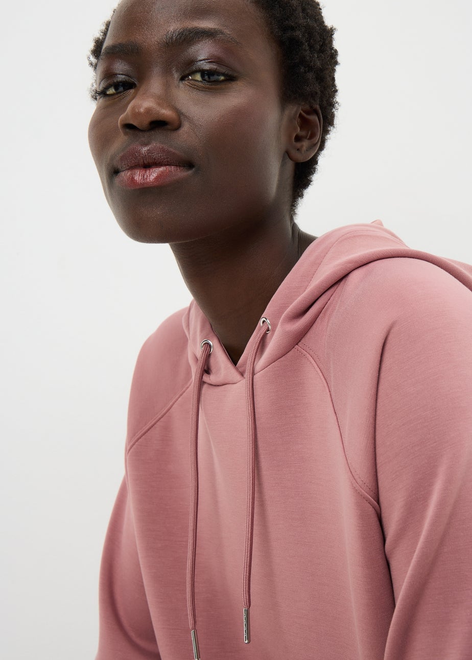 Souluxe Rose Sand Wash Longline Hoodie