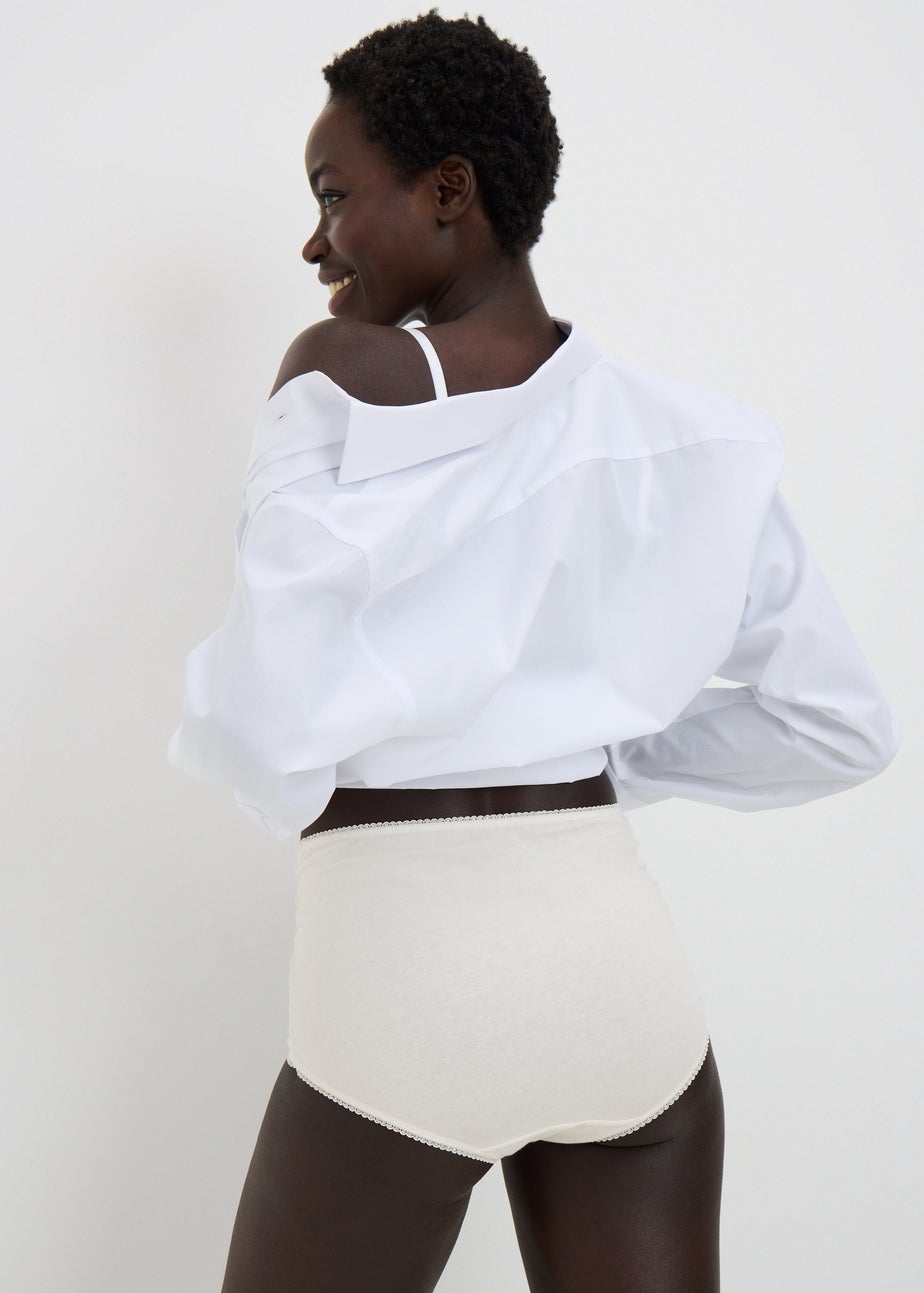 5 Pack Multi Colour Lace Trim Full Fit Knickers